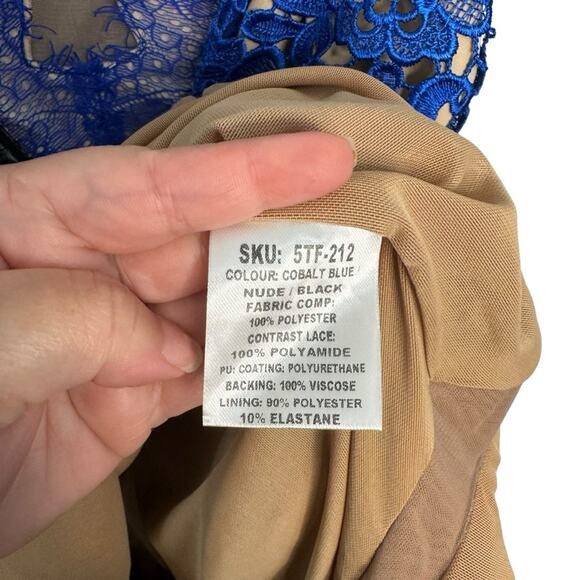 Three Floor Revolve Cobalt Blue Lace Mini Dress NWT - Picture 7 of 9